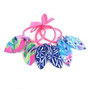 Lilly Pulitzer Hair ties Zanzibar blu Set of three hair ties NWT GWP